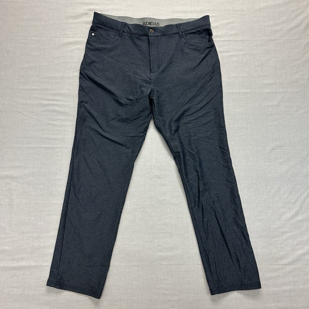 Adidas Golf Pants Men's 38x31 Blue Gray Performance Stretch Trousers Pockets